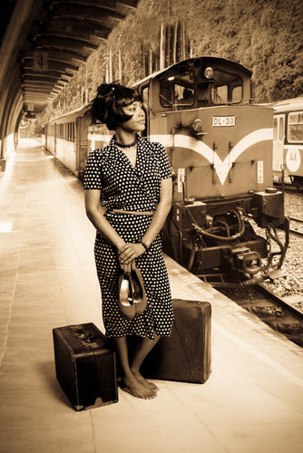 Red Train Backdrop