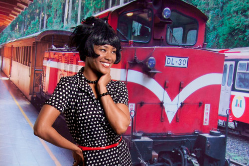 Red Train Backdrop