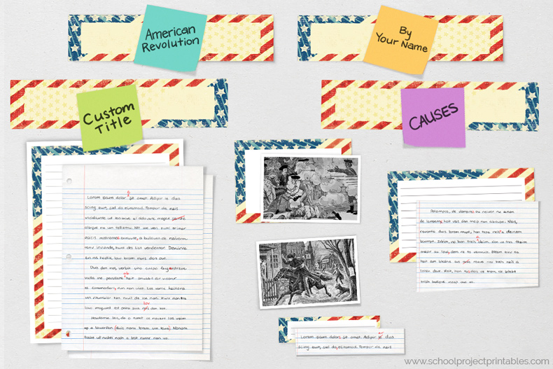 American Revolution project tutorial Work in progress on a American Revolution project using pieces from printable kit