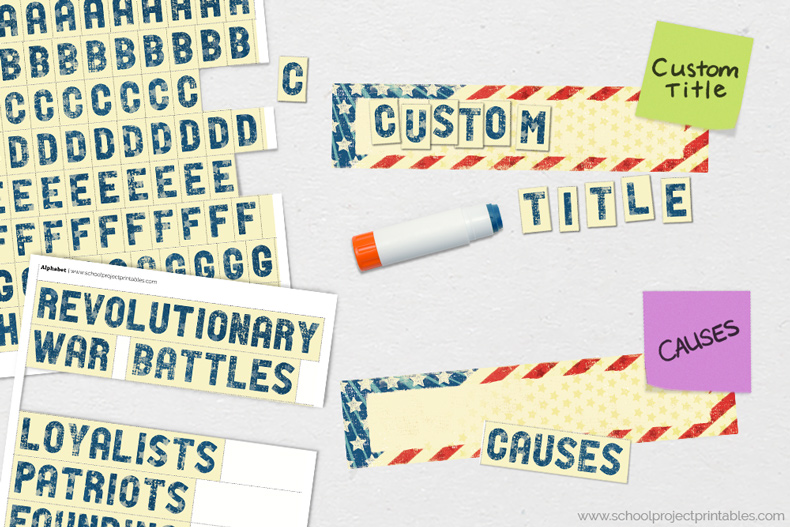 making custom titles for American Revolution poster making custom titles for American Revolution poster