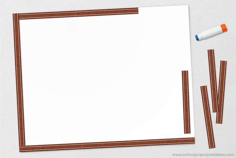 Marble stone with climbing vines Roman architecture border roman column border Stone architecture with climbing vine borders being added to an Ancient Greece poster