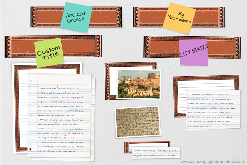 Ancient Greece project tutorial Work in progress on a Ancient Greece project using pieces from printable kit