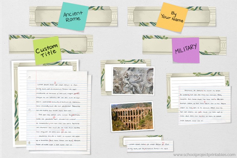 Ancient Rome project tutorial Work in progress on a Ancient Rome project using pieces from printable kit