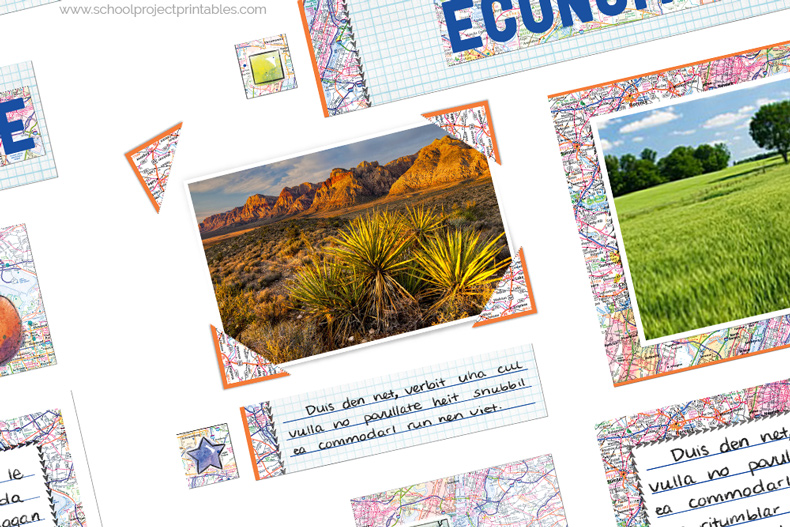 Photo corners to decorate State Report poster project How to use photo corners on a State Report project