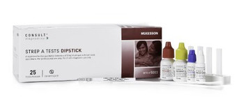 McKesson Rapid Diagnostic Test Kit McKesson Consult™ Strep A Test Throat / Tonsil Saliva Sample CLIA Waived 25 Tests McKesson Rapid Diagnostic Test Kit McKesson Consult™ Strep A Test Throat / Tonsil Saliva Sample CLIA Waived 25 Tests
