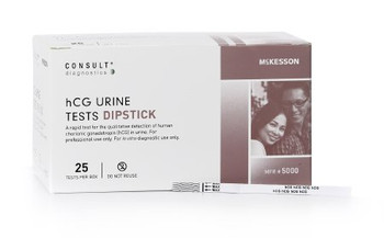 5000 McKesson Rapid Diagnostic Test Kit McKesson Consult™ hCG Pregnancy Test Urine Sample CLIA Waived 25 Tests 5000 McKesson Rapid Diagnostic Test Kit McKesson Consult™ hCG Pregnancy Test Urine Sample CLIA Waived 25 Tests
