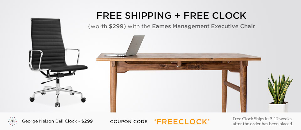 Free George Nelson Ball Clock + Free Shipping