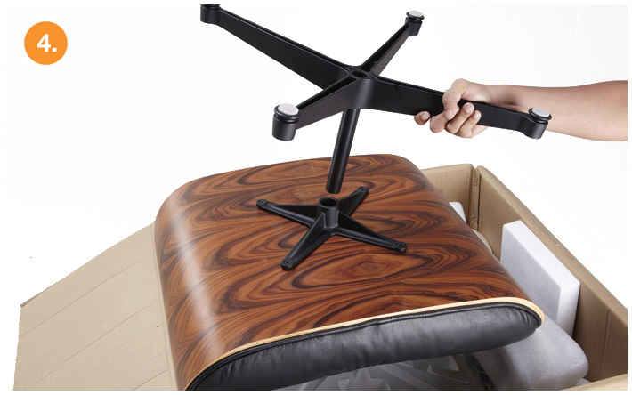 eames lounge chair replica assemble step-4