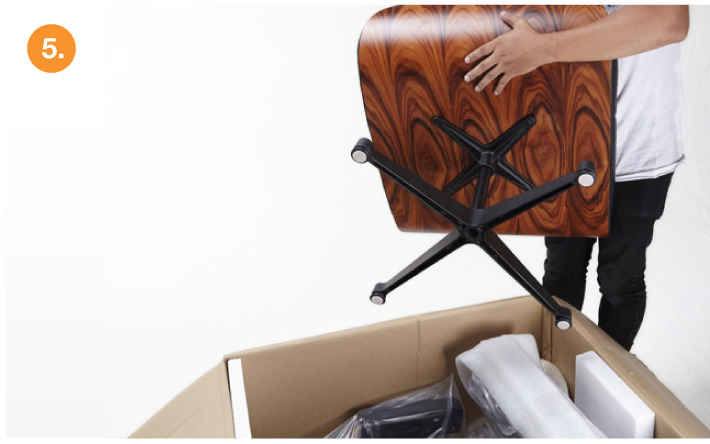 eames lounge chair replica assemble step-5