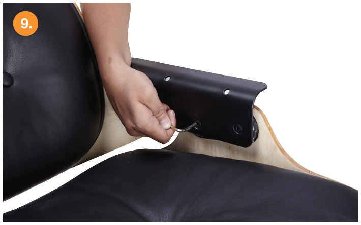 eames lounge chair replica assemble step-9