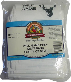 Wild Game Poly Meat Bags - 1# of Meat Wild Game Poly Meat Bags - 1# of Meat