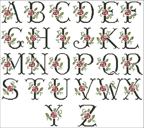 Alphabet Roses