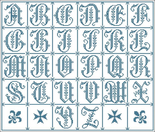 Vintage Alphabet Gothic 6514