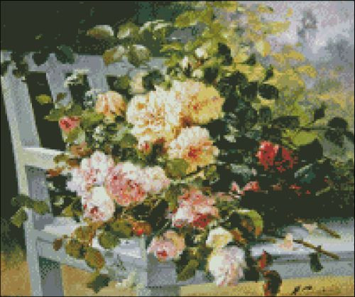Roses on a Bench
