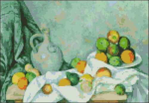 Jug, Drapery, Fruits