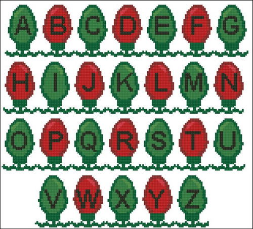 Christmas Lights Alphabet