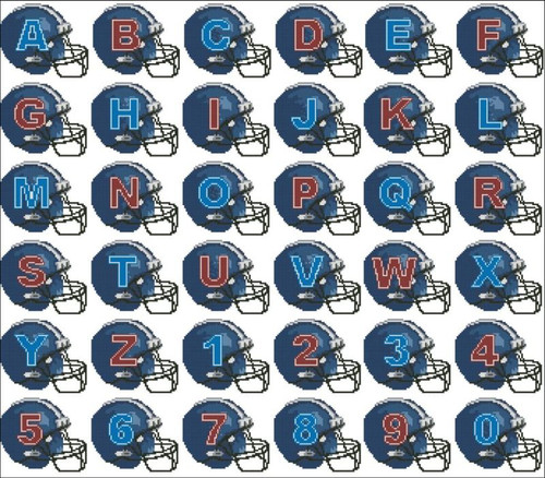 Football Helmets Alphabet