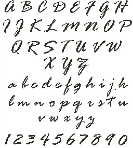 Italics Styled Alphabet