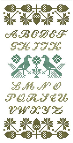 Alphabet Sampler Acorns
