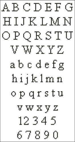 Times New Roman Alphabet
