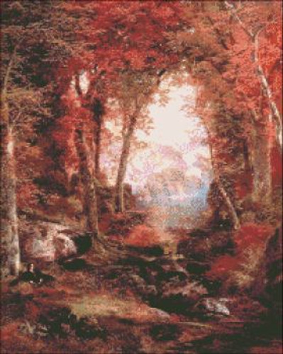 Autumnal Woods Under the Tree