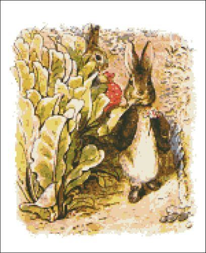 Benjamin and Peter Rabbit in the Lettuce Patch