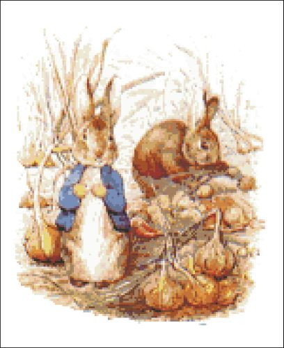 Benjamin and Peter Rabbit in the Onion Patch
