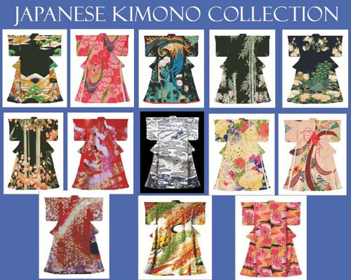 Japanese Kimono Cross Stitch Collection