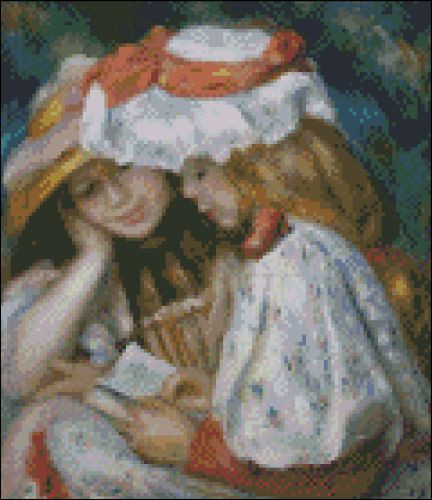 Two Girls Reading
