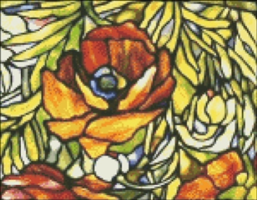 Oriental Poppy Stained Glass