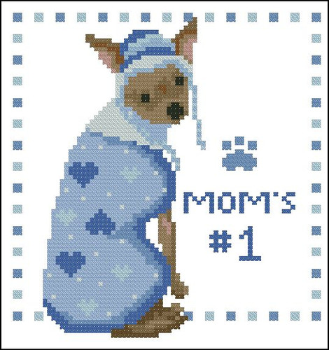 Mom's Number One Pooch Blue