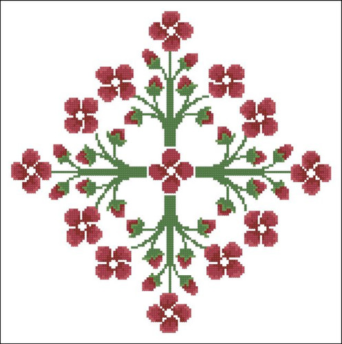 Floral Ornamental #099 Very Cherry Blooms