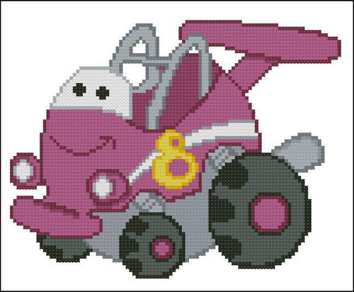 Chubby Race Cars 004 Plum Speedster