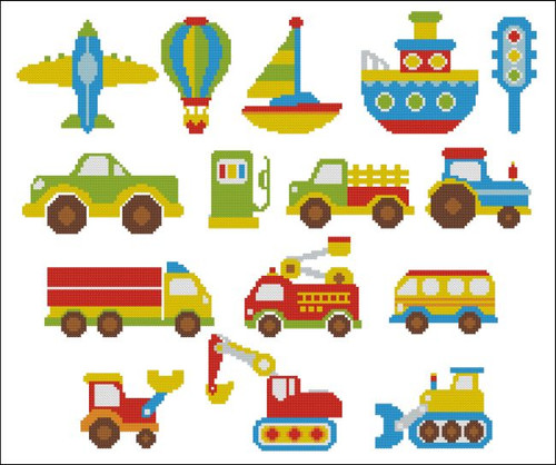 Bright Color Vehicles Mini Collection