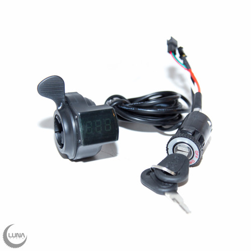Cyclone Thumb Throttle with On/Off Switch and Voltage Display