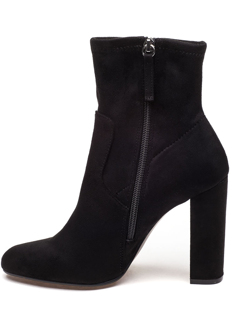 Edition Black Microsuede Embroidered Boot - Jildor Shoes
