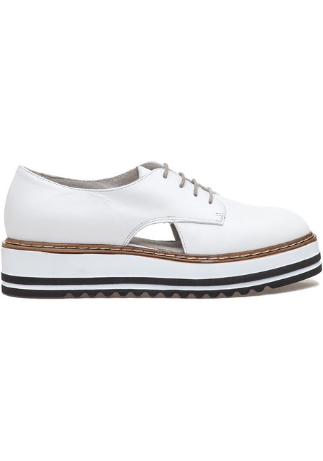 Brody White Leather Oxford - Jildor Shoes