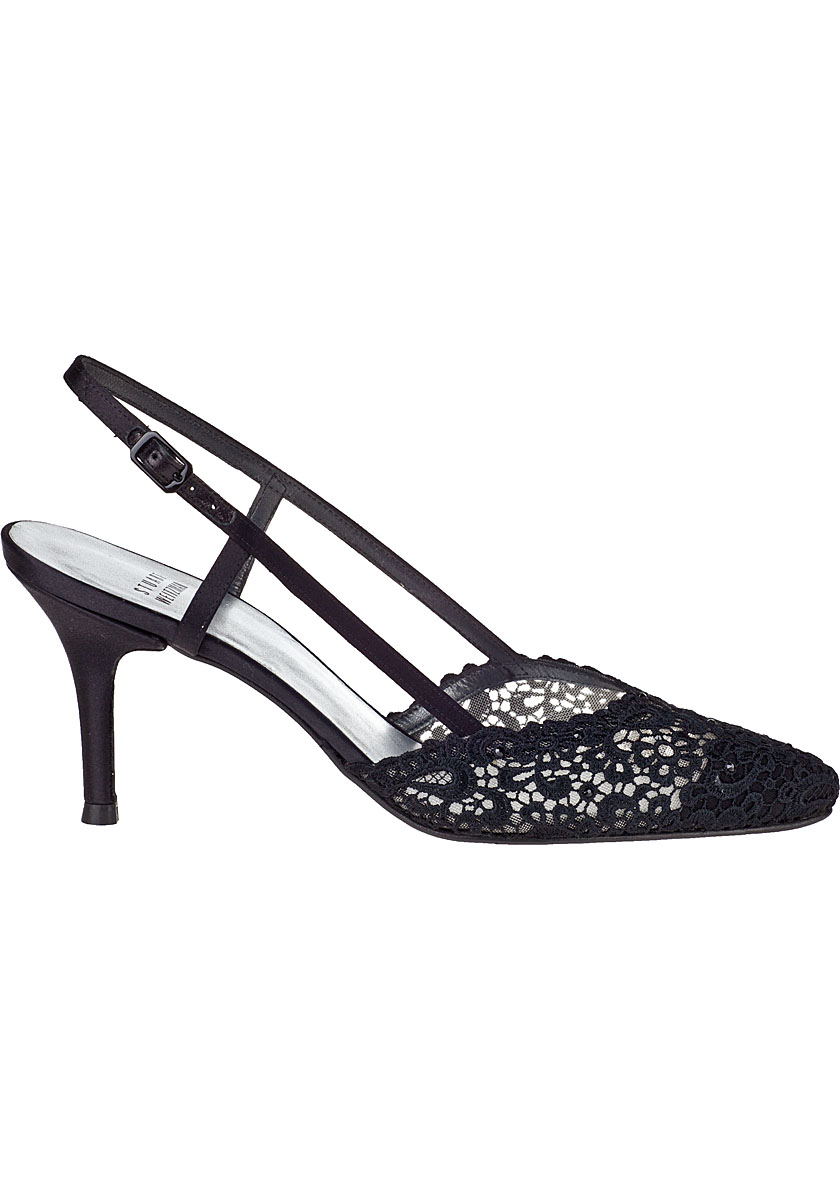 Lady Evening Pumps Black Lace - Jildor Shoes