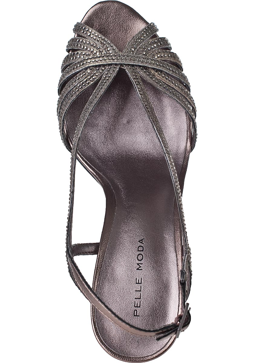 Firefly Evening Sandal Pewter Leather - Jildor Shoes