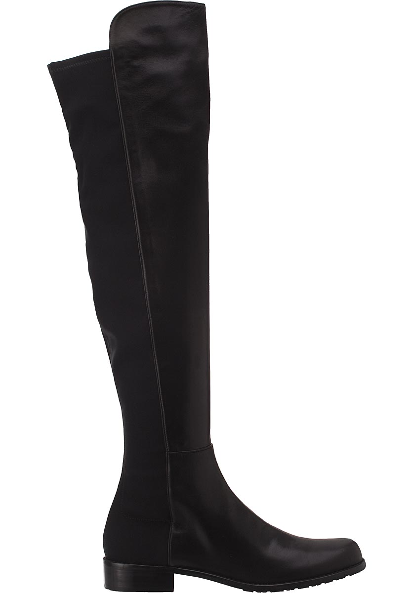 5050 Over-the-Knee Boot Black Leather - Jildor Shoes