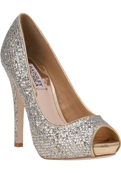 Humbie II Evening Pump Gold Silver Glitter - Jildor Shoes