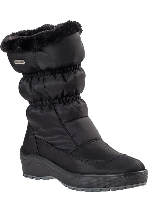 Snowcap Snow Boot Black Fabric - Jildor Shoes