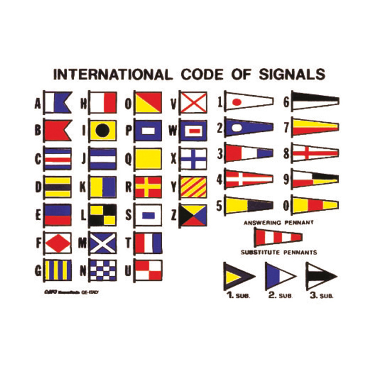 Complete Set International Code of Signals (with Brass Snaps & Rings
