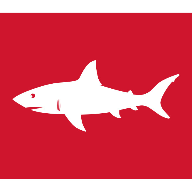 Red Shark Warning Flag