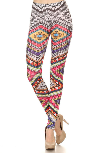 Front side image of P-3491 - Wholesale Made in the USA Graphic Print Leggings Front side image of P-3491 - Wholesale Made in the USA Graphic Print Leggings