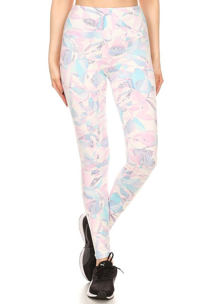 Wholesale Brushed Pastel Kaleidoscope Sport Leggings Wholesale Brushed Pastel Kaleidoscope Sport Leggings
