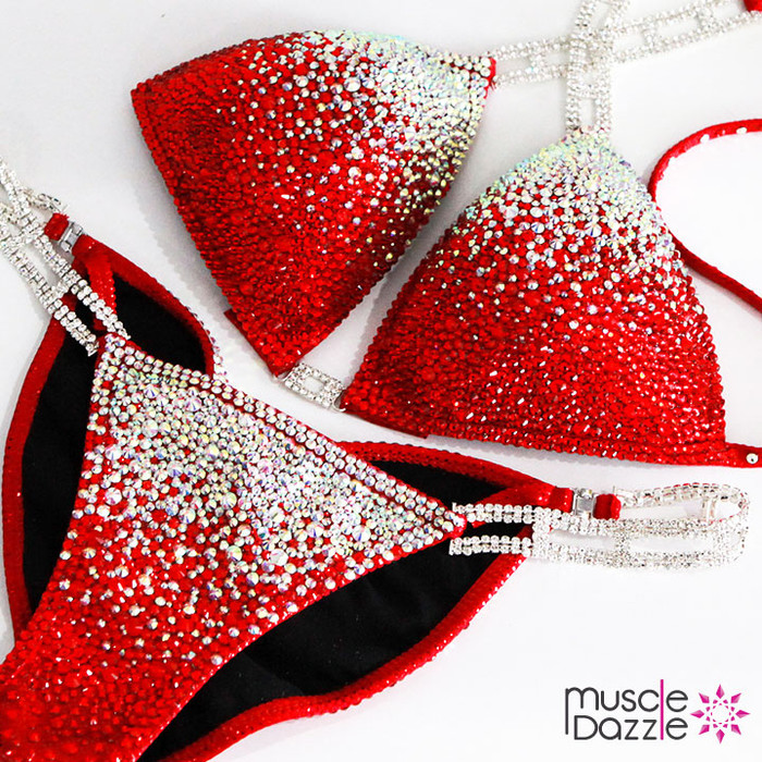 Red Crystal Competition Bikini