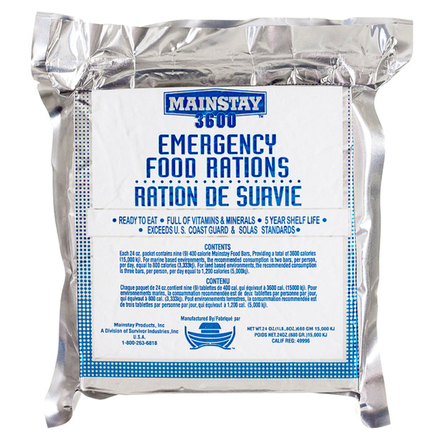 Mainstay Emergency Food Bar - 3600 Calorie Mainstay Emergency Food Bar - 3600 Calorie