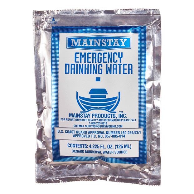 Mainstay Emergency Drinking Water Pouch (4.22oz) Mainstay Emergency Drinking Water Pouch (4.22oz)