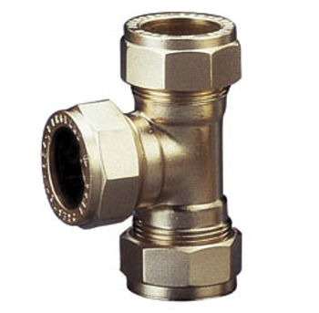 Brass Compression Tee for Copper Pipe Brass Compression Tee for Copper Pipe